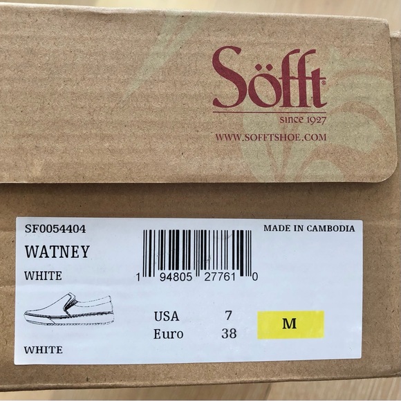 ⭐️Sofft⭐️Brand New Watney White Slip On Double Gore Sneakers Women's Sz 7 - Picture 8 of 8